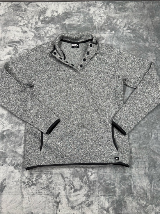 Eddie Bauer Sweaters - Eddie Bauer Gray Buttoned Crewneck Sweater